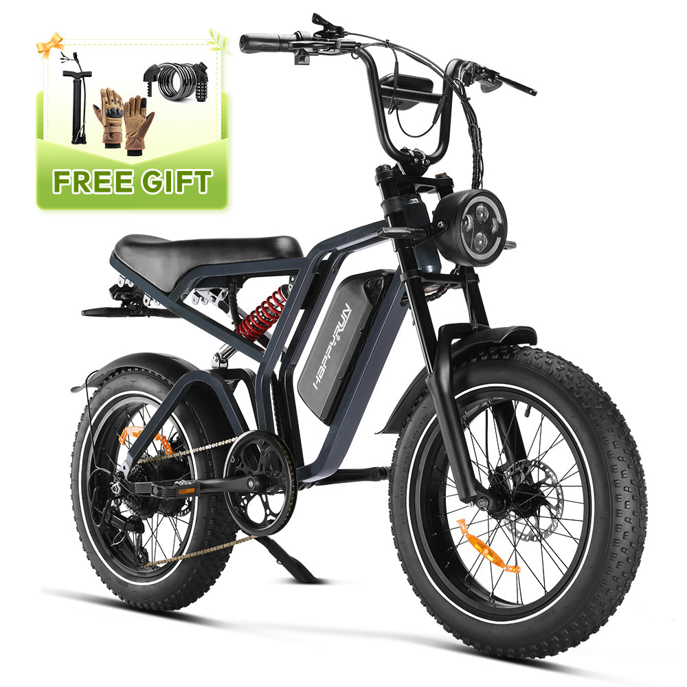 Happyrun Tank G60 Pro 2000W Moped Style Offroad Electric Bike Fat Tire