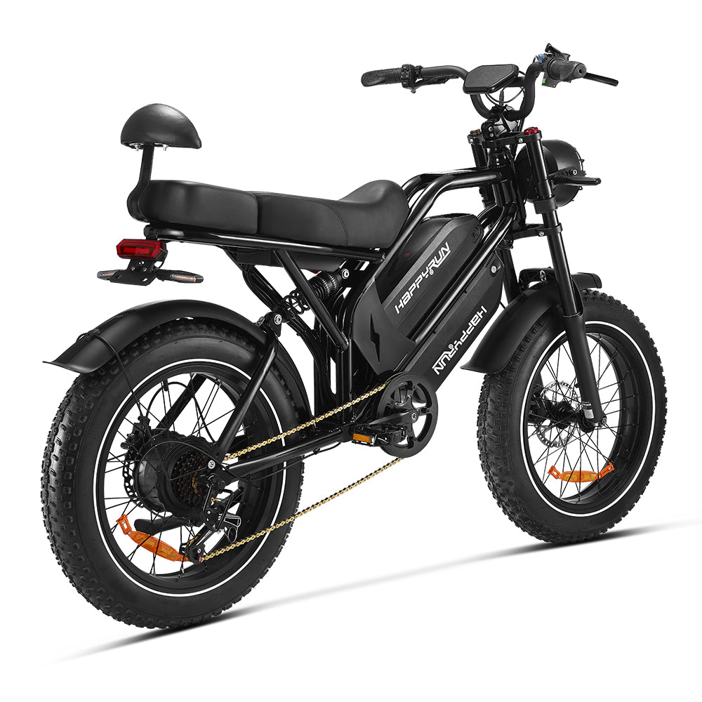 HappyRun G70 750W (2000W Peak) Dual Battery Electric Cargo Bike, color and finish detail