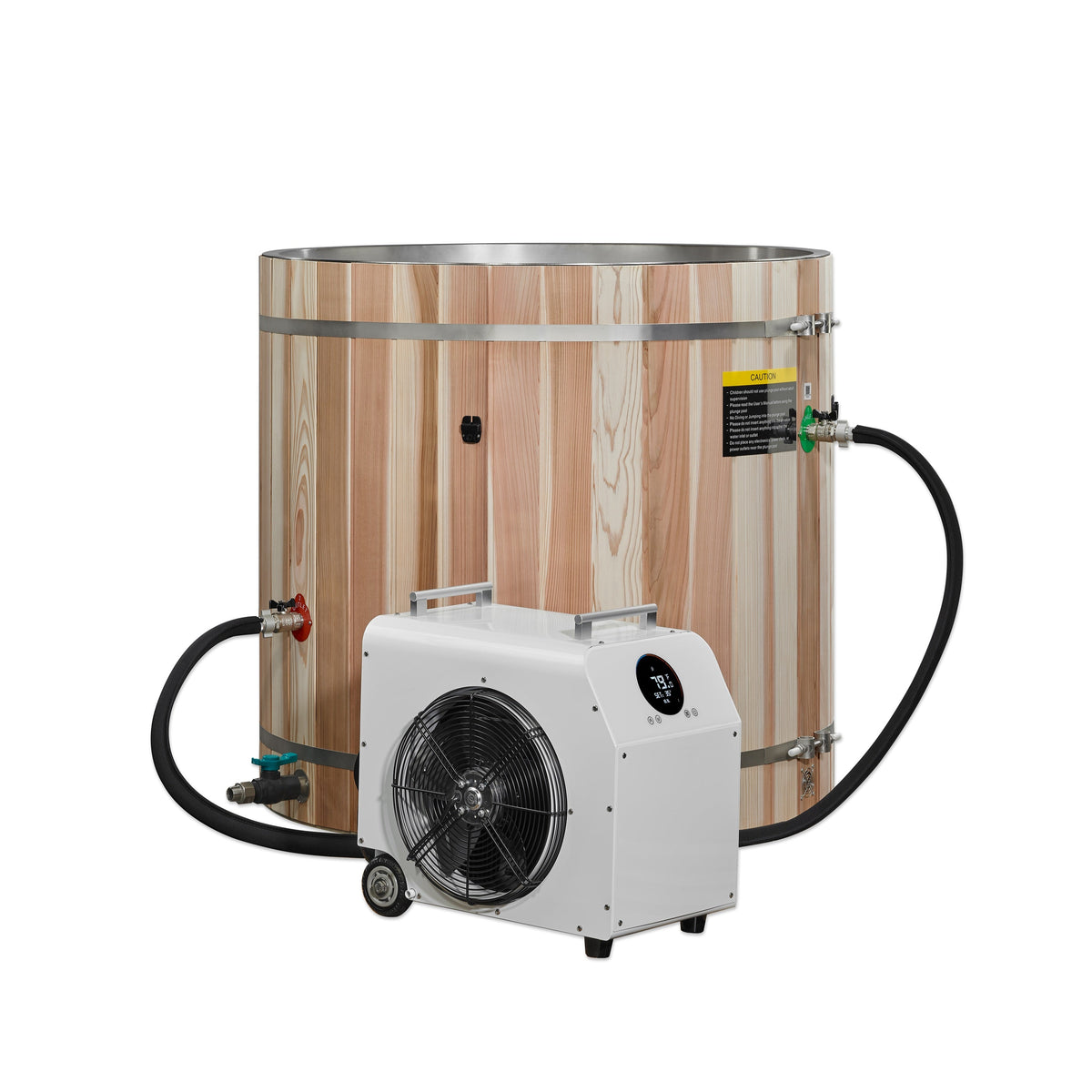 Dynamic Cold Therapy Barrel 304 Stainless Steel Cold Plunge, interior view