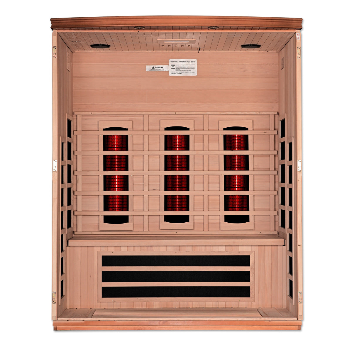 Dynamic "Lugano" 3 Person Full Spectrum IR Sauna (DYN-6336-03 FS), control panel detail
