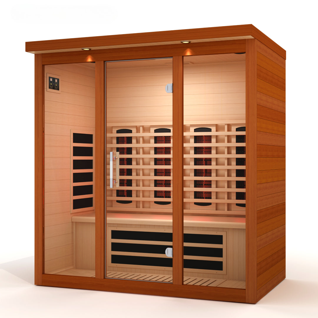 ***New 2026 Model*** Dynamic Vila Grande 4 Person Full Spectrum Nero Zero EMF FAR IR Sauna (DYN-6415-03 FS)