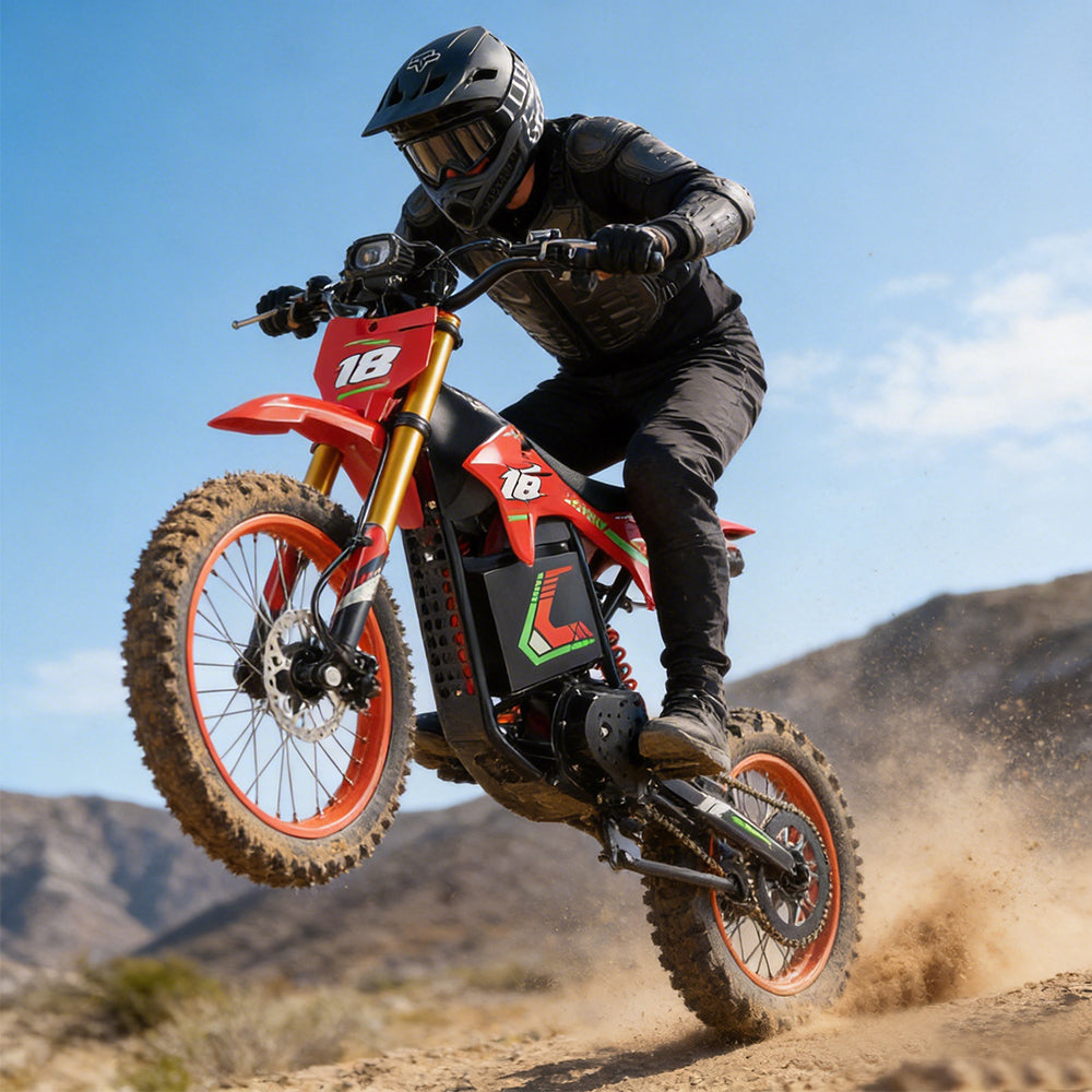 HappyRun F18 Electric Dirt Bike with Mid-Drive for Teens & Adults