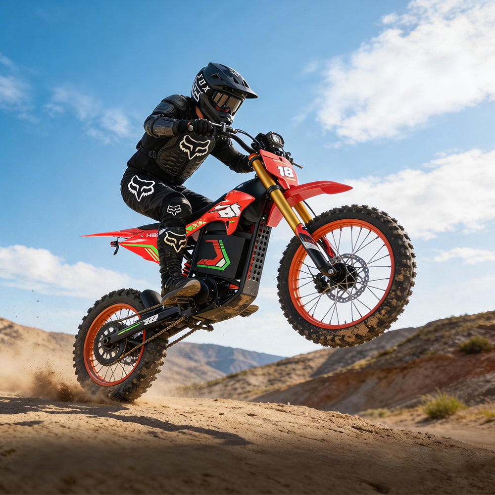 HappyRun F18 2.0 6000W Peak Mid-Drive Electric Dirt Bike, view 12