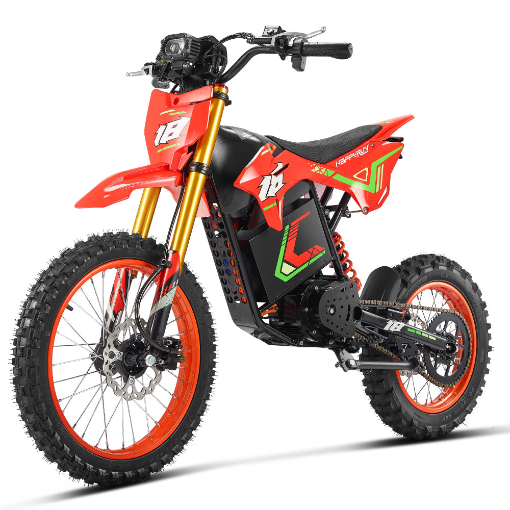 HappyRun F18 electric dirt bike for adults – mid-drive motor detail