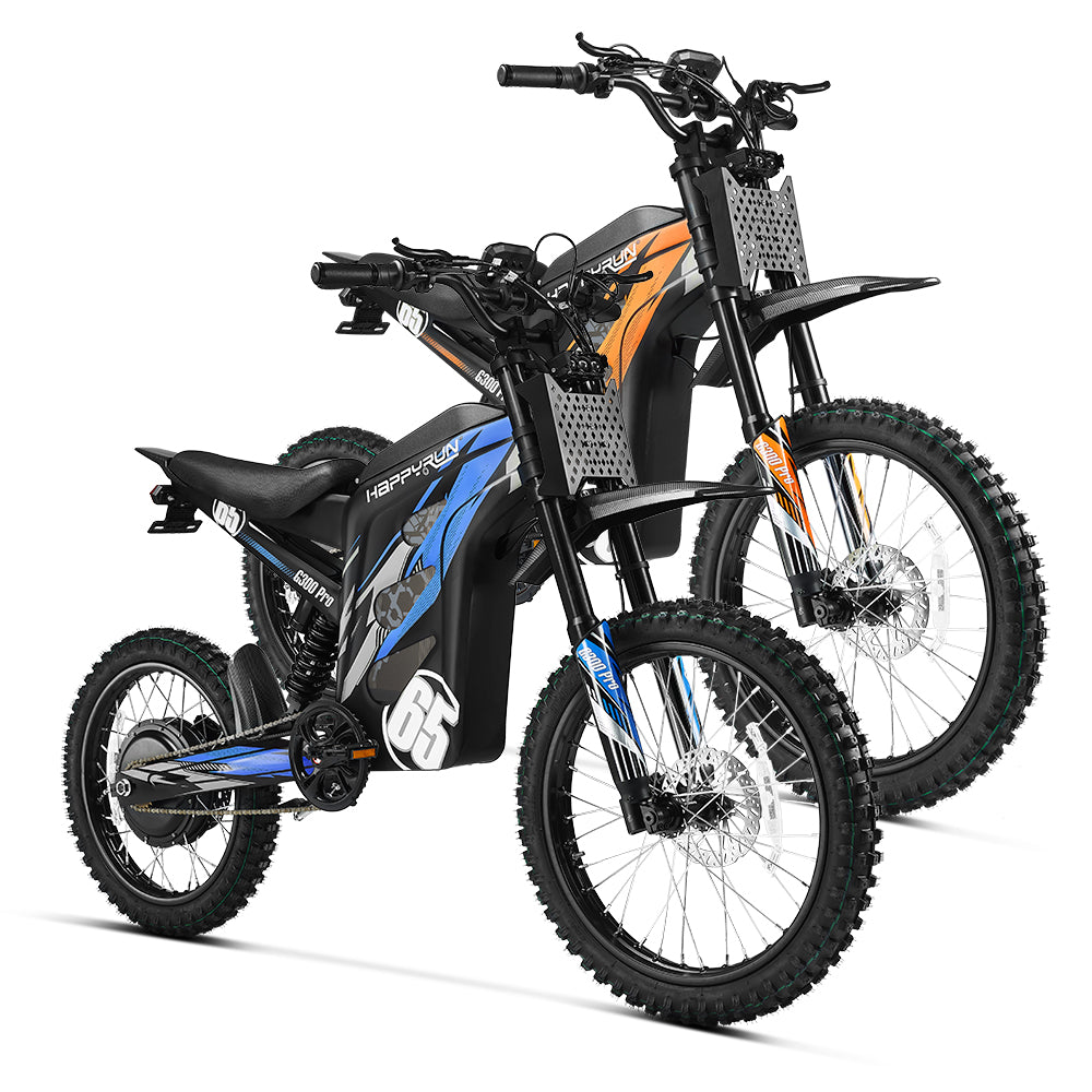 HappyRun G300 Pro 3000W (6500W Peak) Electric Dirt Bike - 2-Bike Bundle