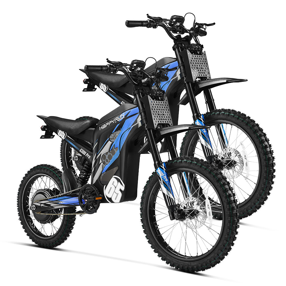HappyRun G300 Pro 3000W (6500W Peak) Electric Dirt Bike - 2-Bike Bundle