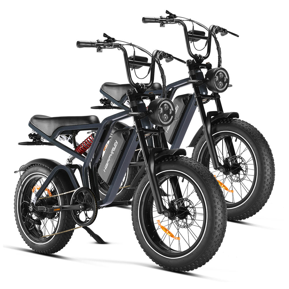 HappyRun Tank G60 Pro 750W (2000W Peak) Electric Fat Tire Bike - 2-Bike Bundle, view 13