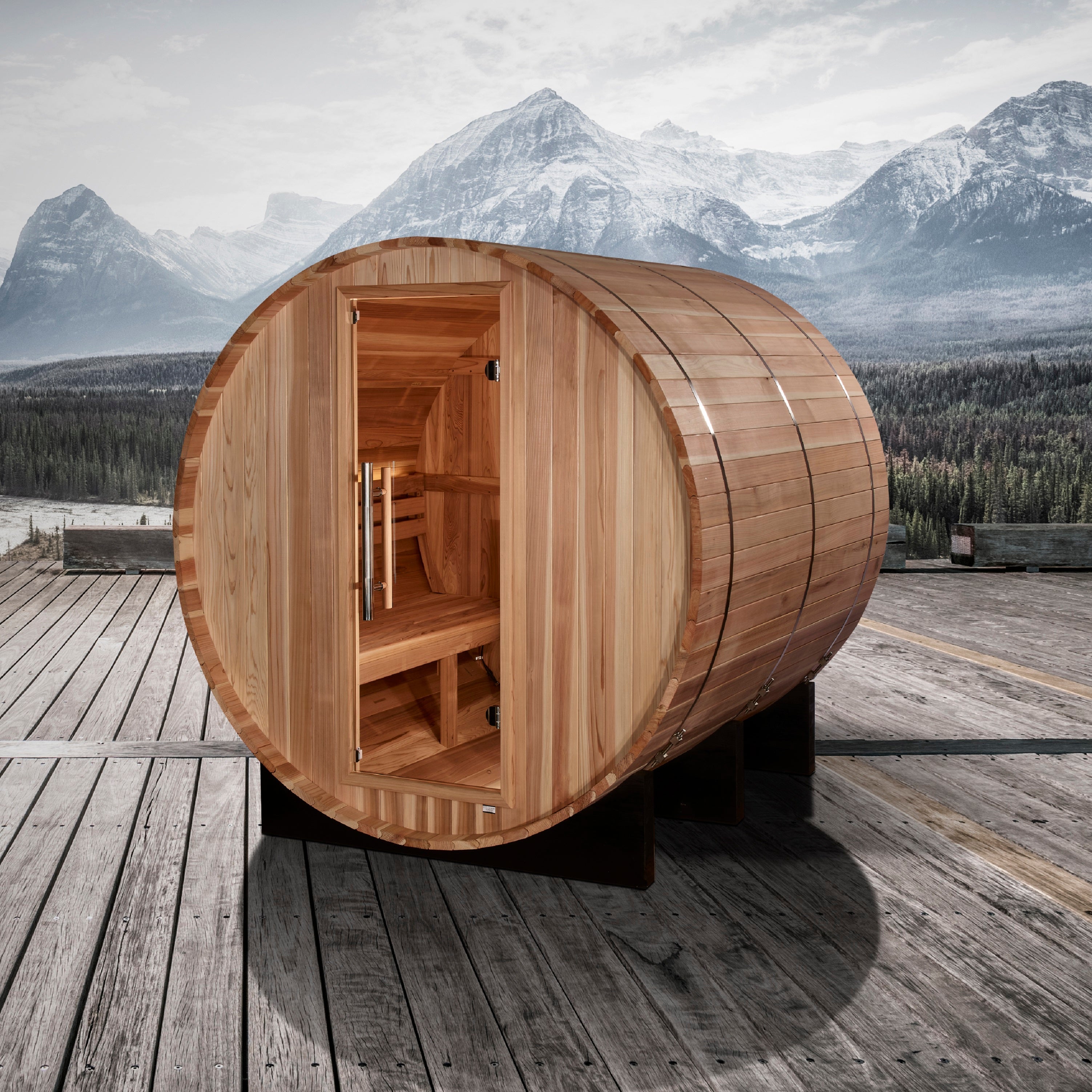 Golden Designs "Arosa" 4 Person Barrel Traditional Sauna (GDI-B004-01)