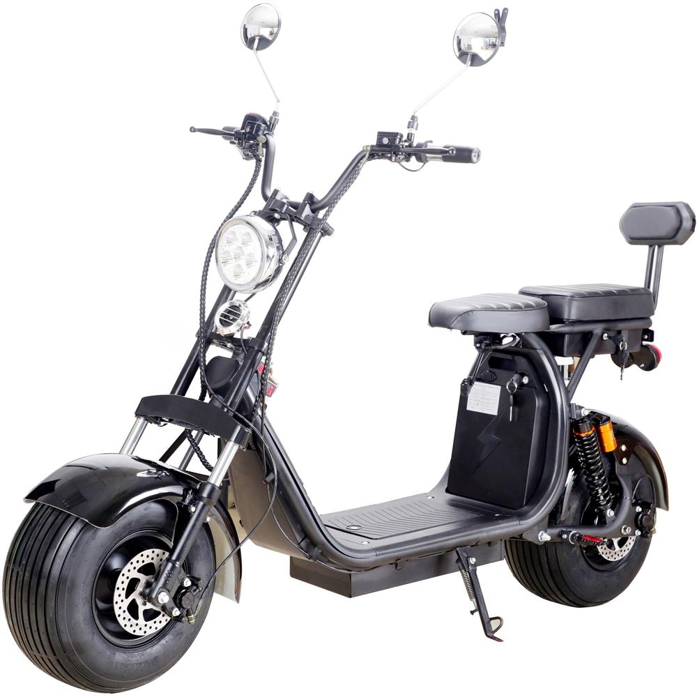 MotoTec Knockout 60v 2000w Lithium Electric Scooter Black – product photo | Distinct Picks