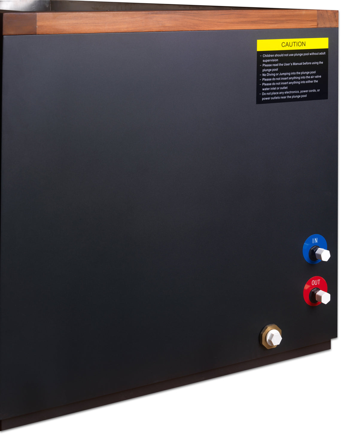 Dynamic Cold Therapy "CUBOID" Plastic Cold Plunge Tub, interior view
