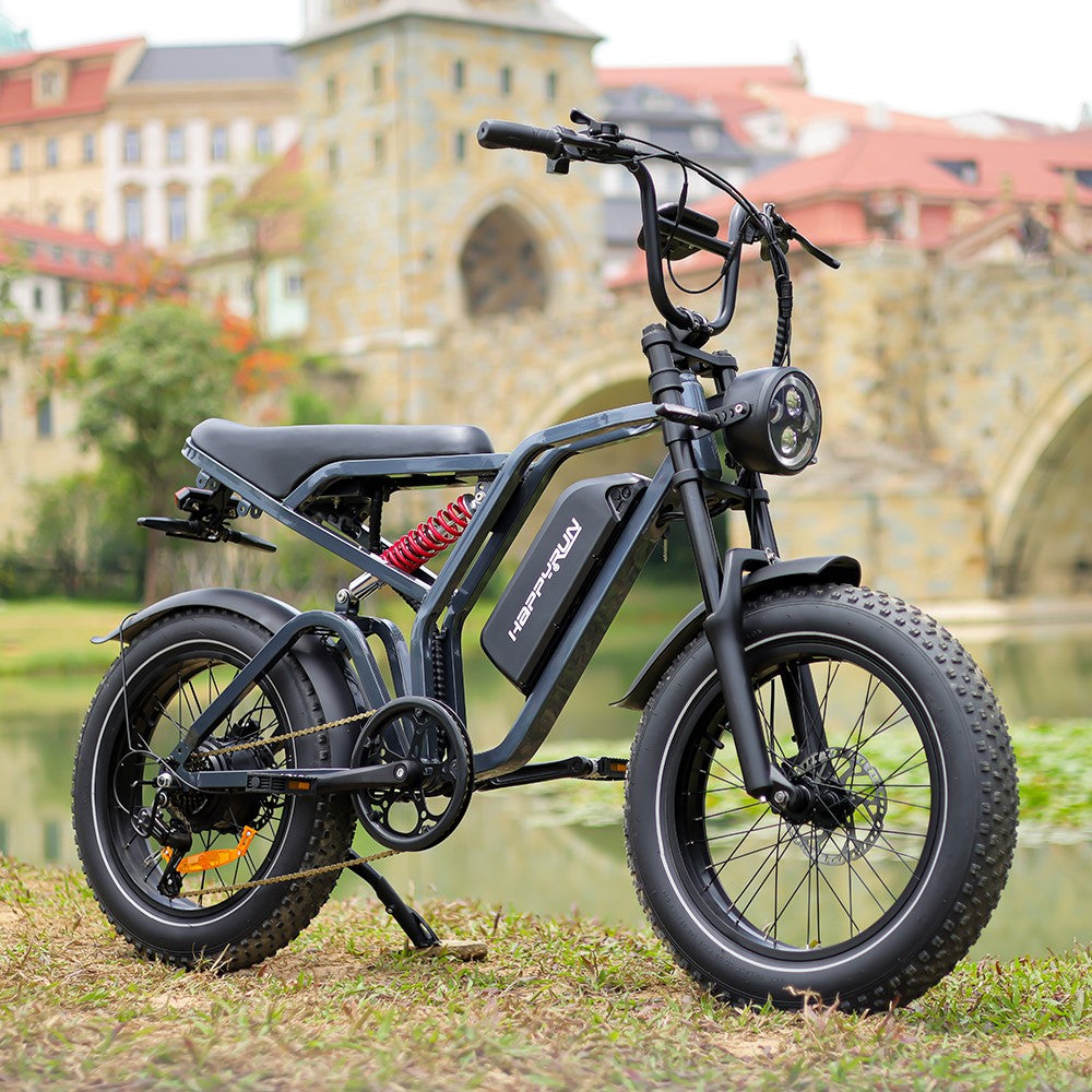 HappyRun Tank G60 Pro 750W (2000W Peak) Moped-Style Electric Fat Tire Bike, view 14