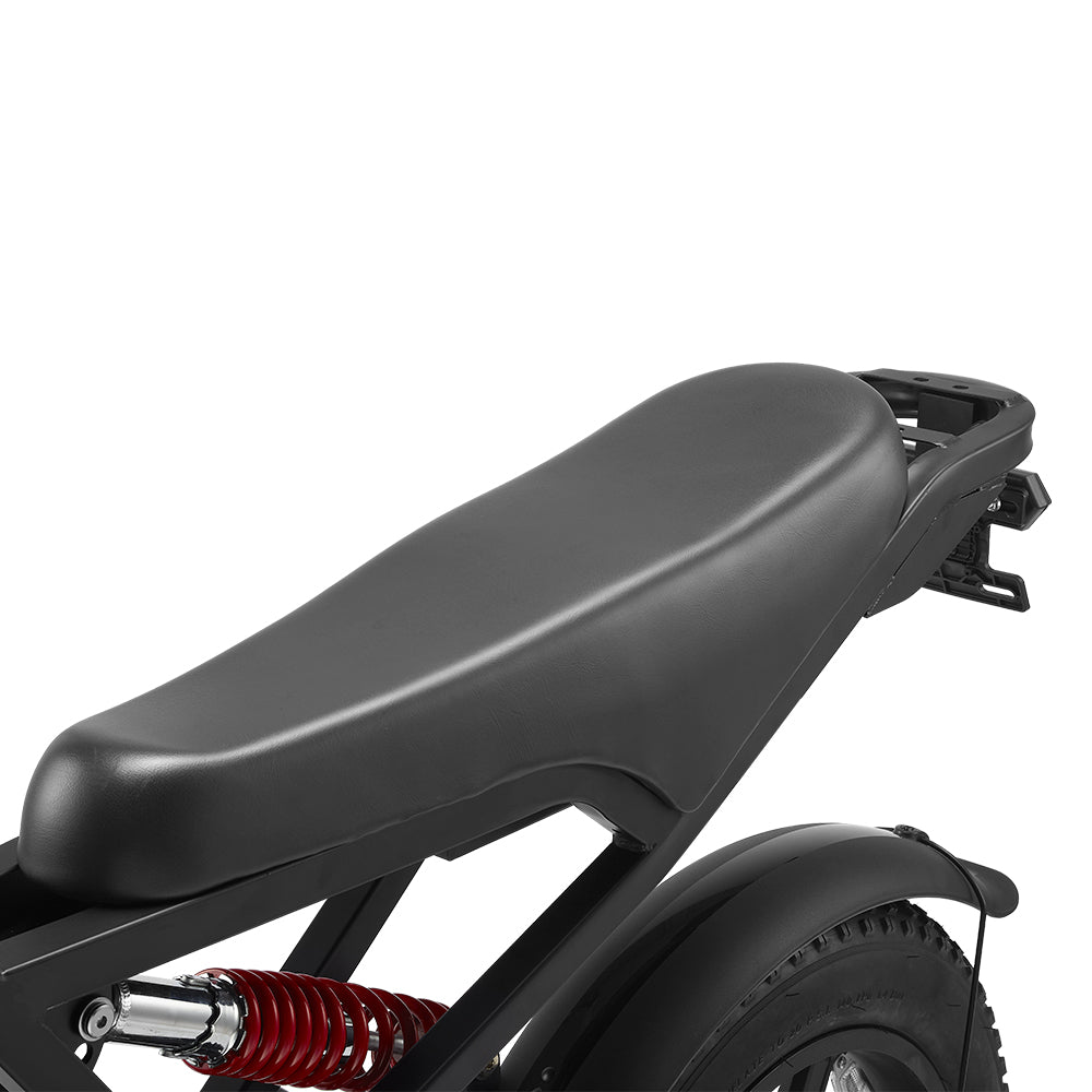 HappyRun Tank G60 750W (1500W Peak) Electric Fat Tire Bike, seat and frame detail