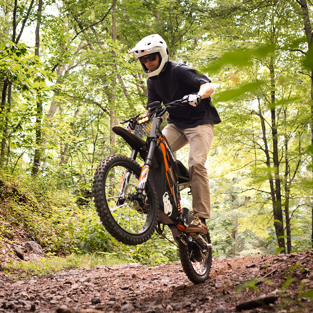 HappyRun G300 Pro 3000W (6500W Peak) Electric Dirt Bike, handlebar and display detail