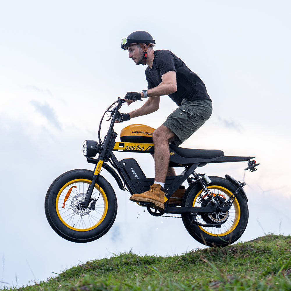 HappyRun G100 Pro 3000W (4000W Peak) Electric Bike - 2-Bike Bundle, rear three-quarter view