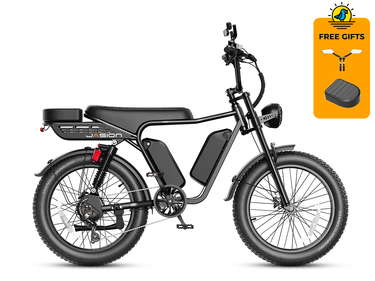 JasionBike RetroVolt Max 2000W Dual Battery Moped-Style E-Bike