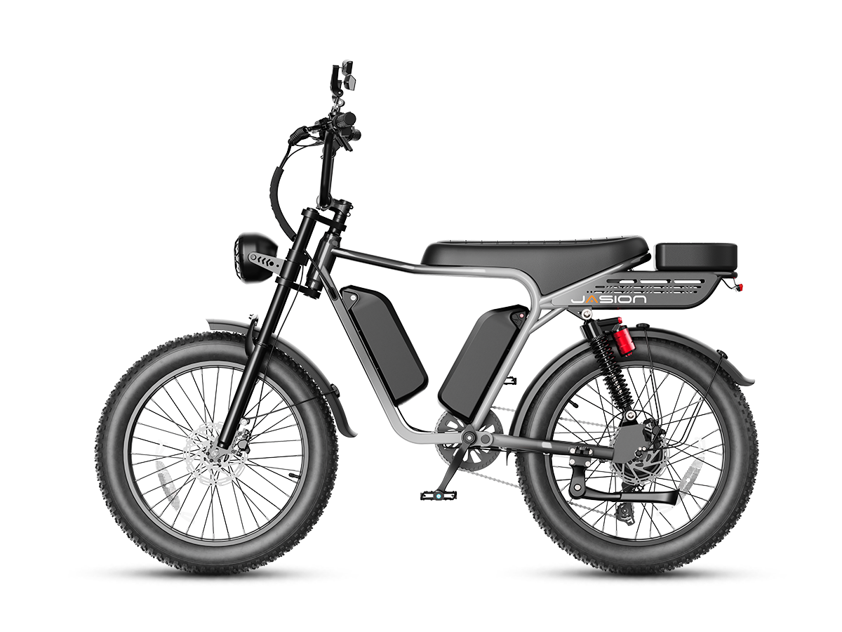 JasionBike RetroVolt Max 2000W Dual Battery Moped-Style E-Bike