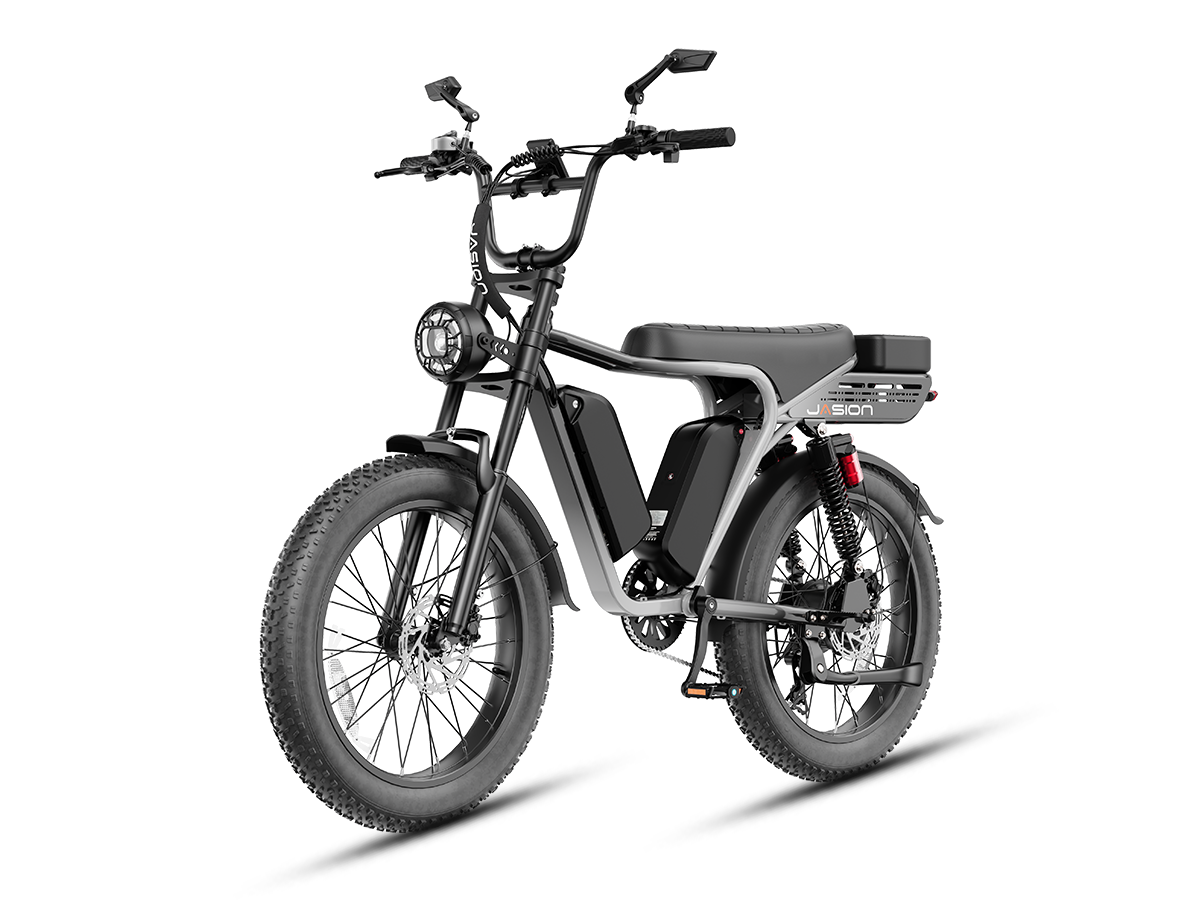 JasionBike RetroVolt Max 2000W Dual Battery Moped-Style E-Bike