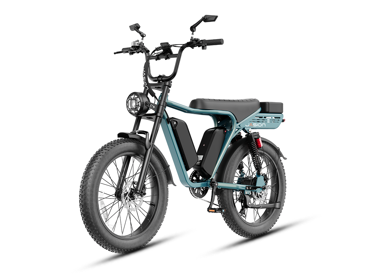 JasionBike RetroVolt Max 2000W Dual Battery Moped-Style E-Bike