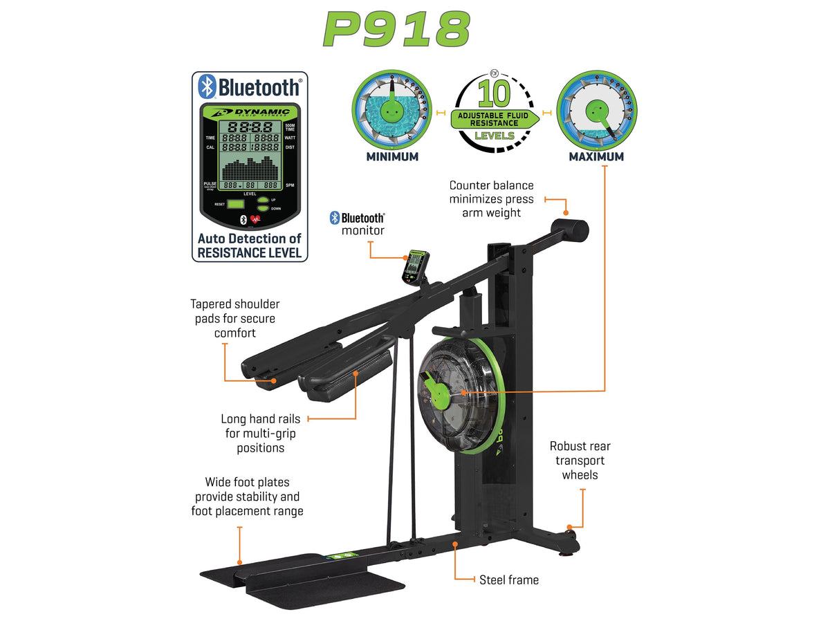 Dynamic Fluid P918 press machine, side view