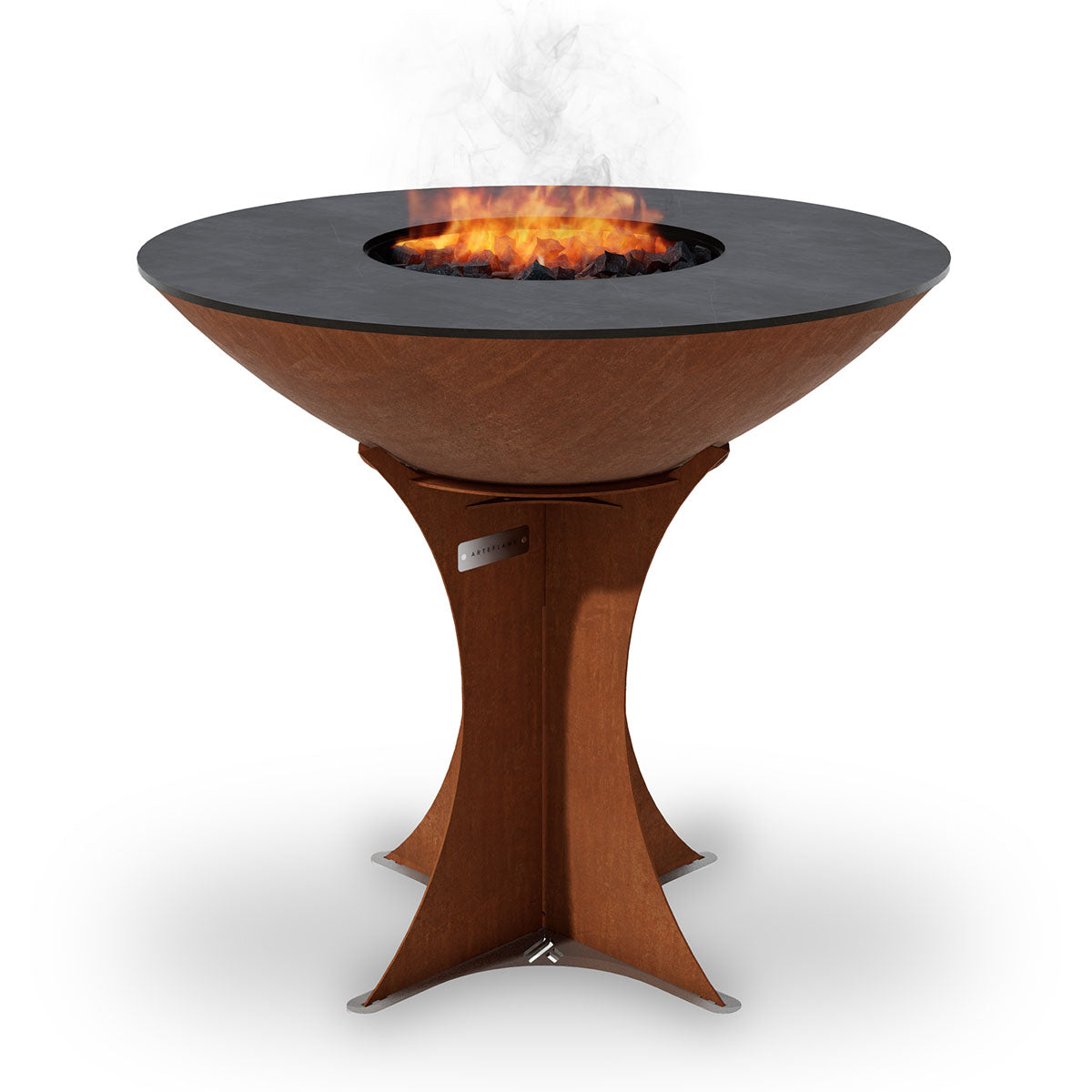 Arteflame Classic 40 Euro base grill with a fire in the center