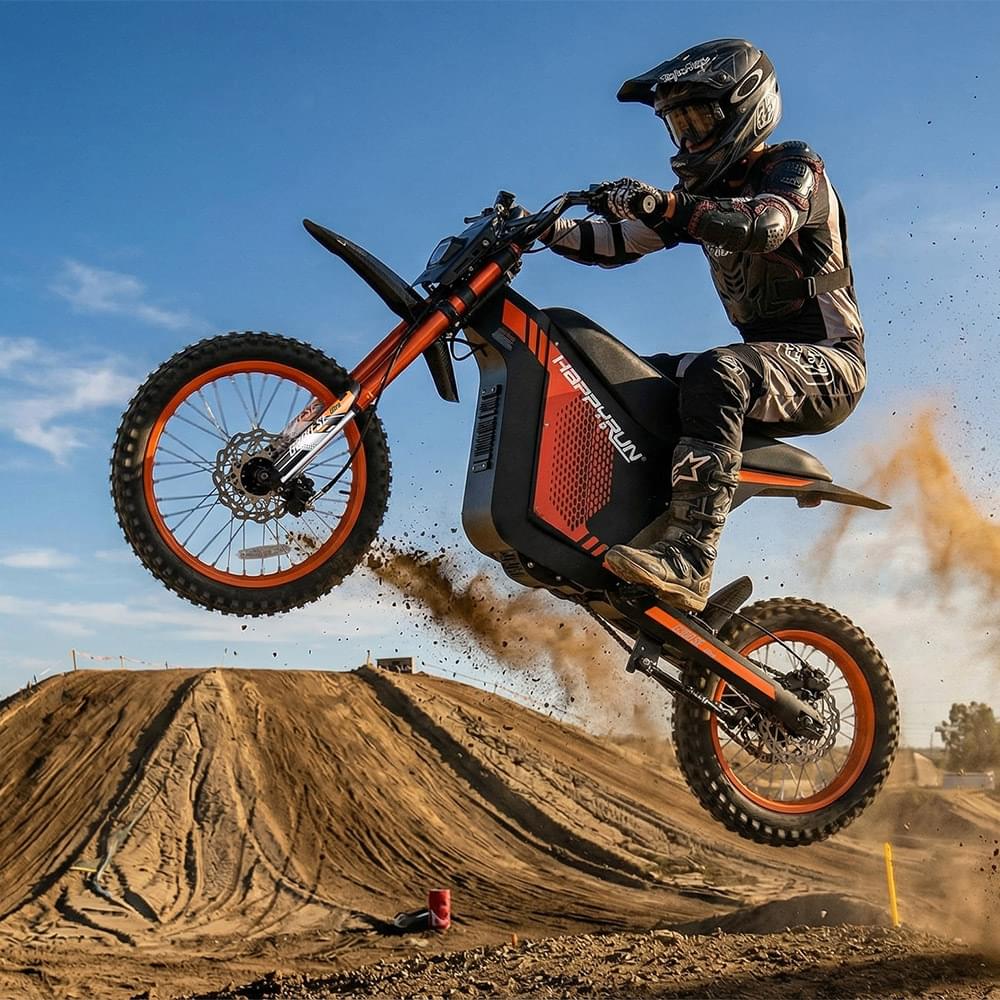 HappyRun G300 SE Ultra electric dirt bike, detail view 1