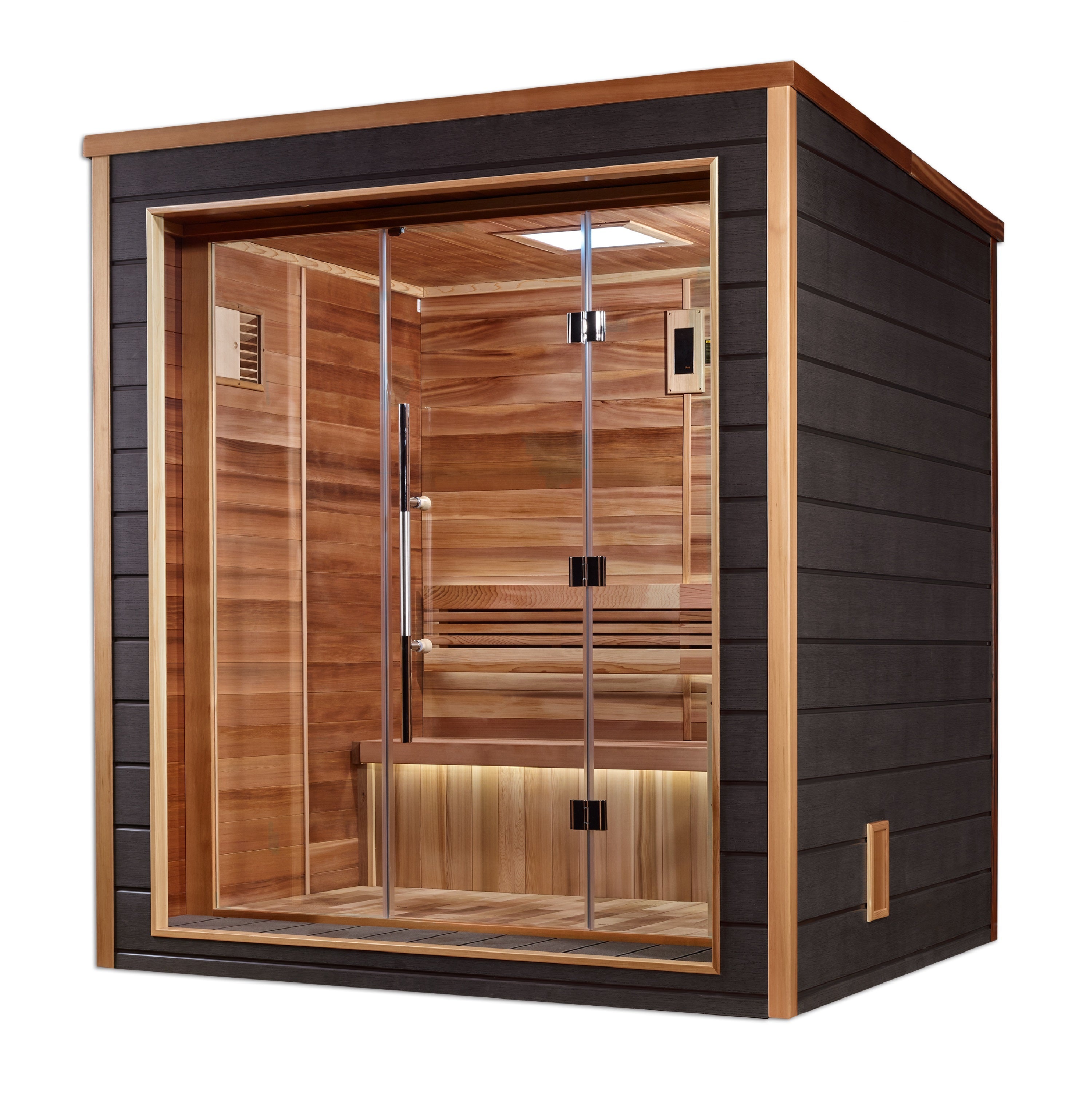 Golden Designs "Drammen" 3 Person Outdoor-Indoor Traditional Sauna (GDI-8203-01)