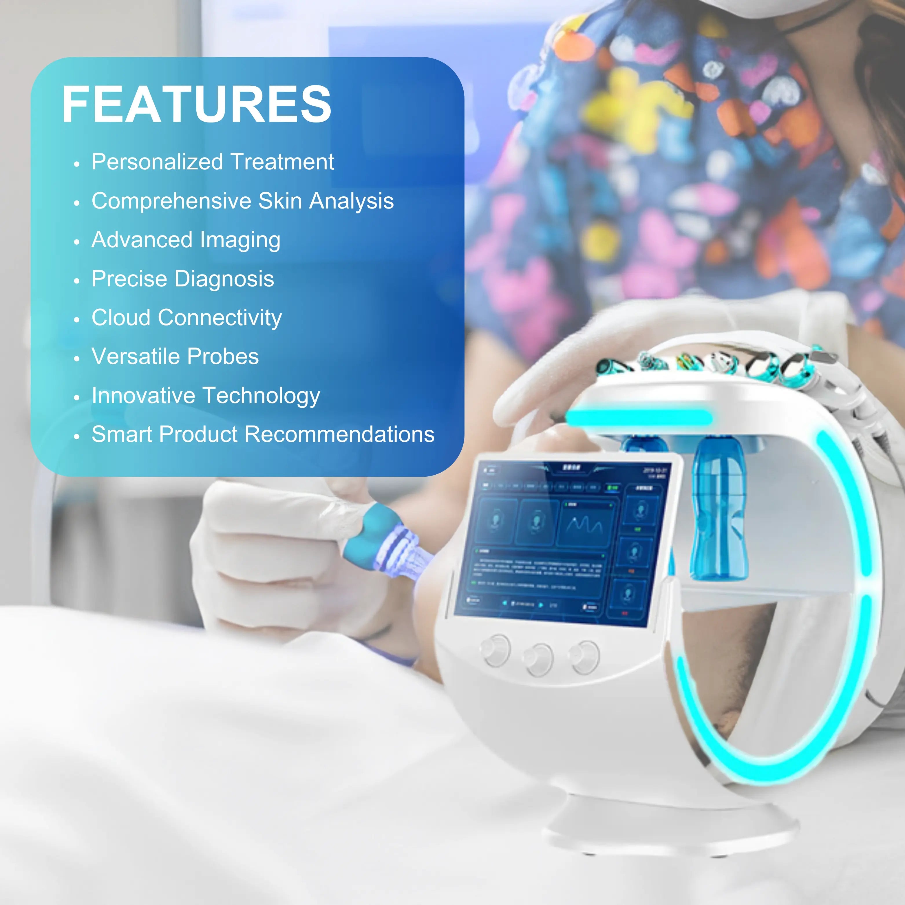 Hydro Facial Machine Ice Blue