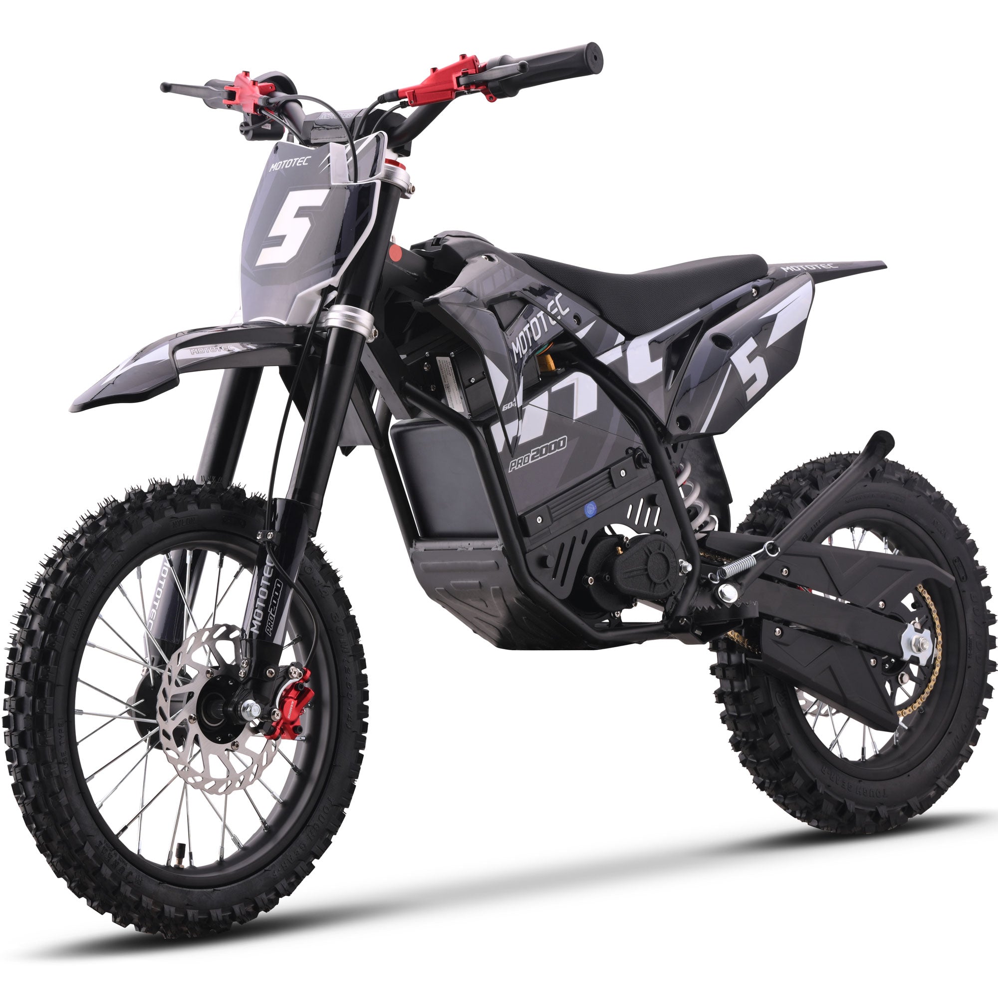 MotoTec 60v Pro Electric Dirt Bike 2000w Lithium Grey
