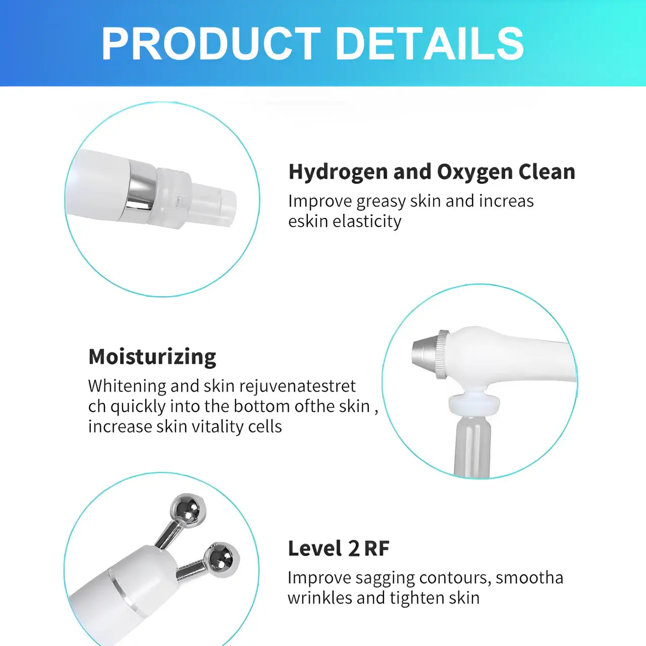 4th Gen Hydro Dermabrasion Facial Machine 6 in 1